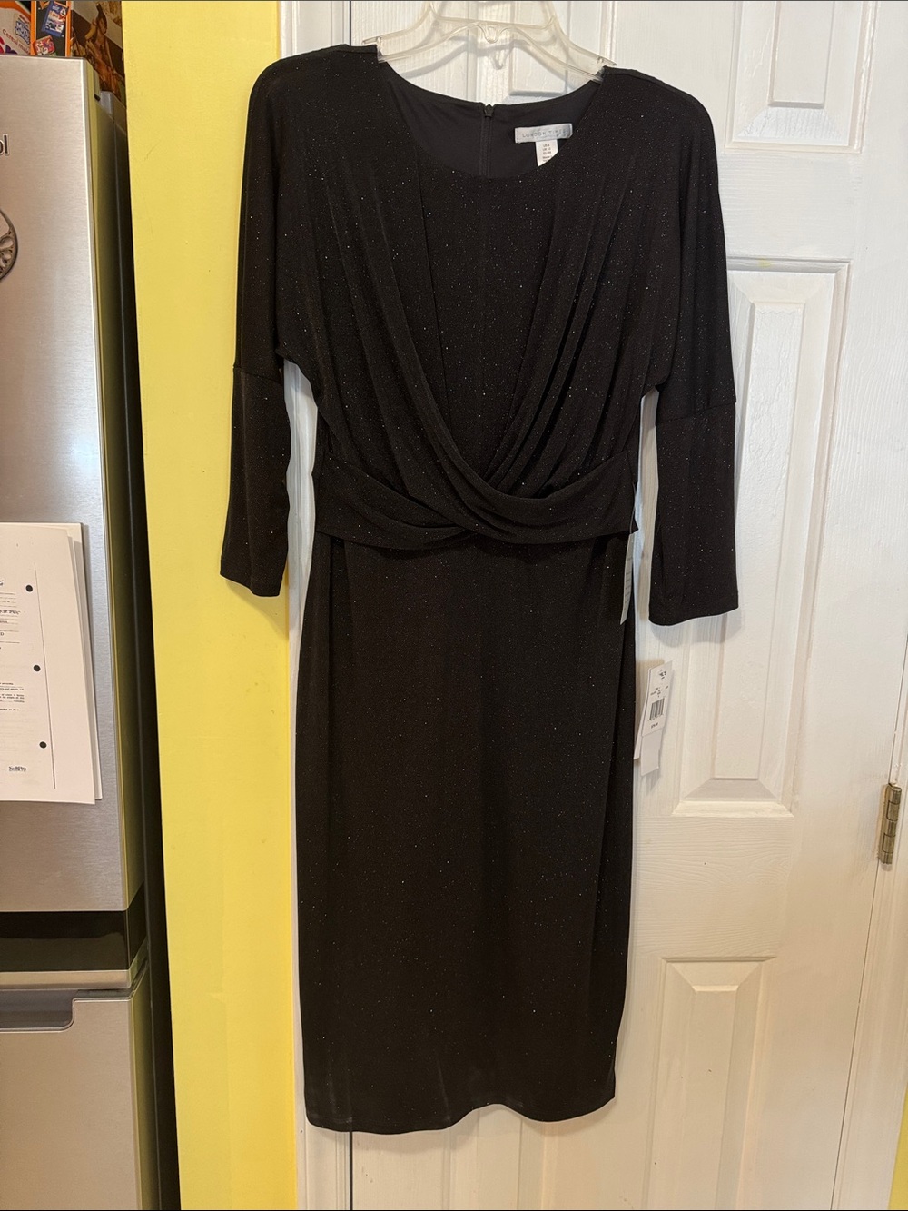 LONDON TIMES LADIES NWT BLACK SPARKLEY DRESS